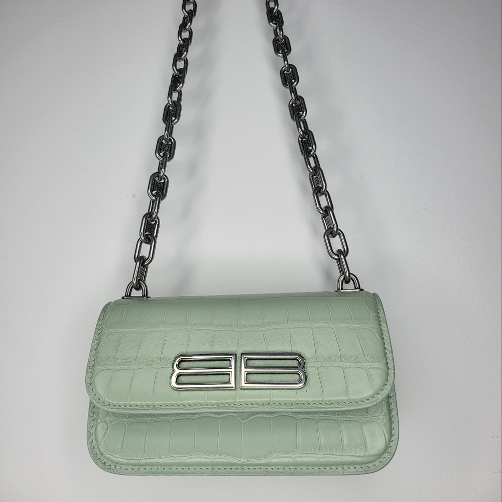 BALENCIAGA Gossip XS Embossed Crossbody Bag